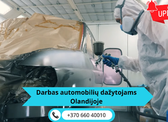 Ieškome patyrusių automobilių dažytojų darbui Nyderlanduose!