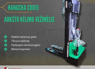 Peržiūrėti skelbimą - Hangcha Elektrinis Aukšto Kėlimo Palečių Vėžimėlis