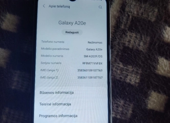 Ekranas kaip naujas – Samsung A20e tau!